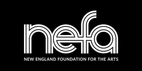 NEFA's logo white text over black