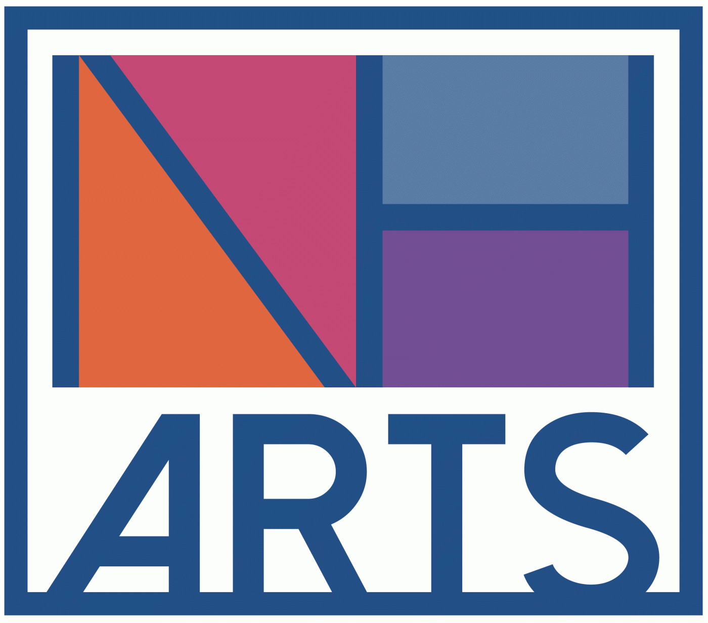 New Hampshire State Council on the Arts New Hampshire Council on the Arts' logo reads "NH Arts" and has orange, pink, blue, and purple shaded in between dark blue lettering.